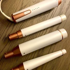 T3 Base with 3 Curling Wand Attachments EUC